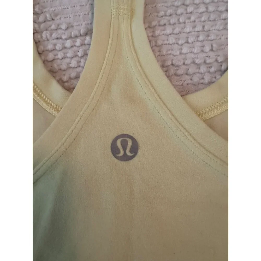 Lululemon Tank Top Womens Size S Yellow Racerback Athletic Yoga Workout Top - Picture 4 of 6